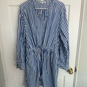 Blue Striped Mini Dress